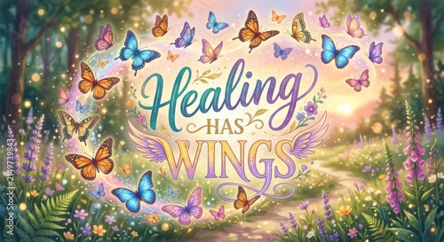 Healing Has Wings: Inspiring Butterflies and Hopeful Typography