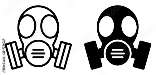 gas mask respirator protection icon