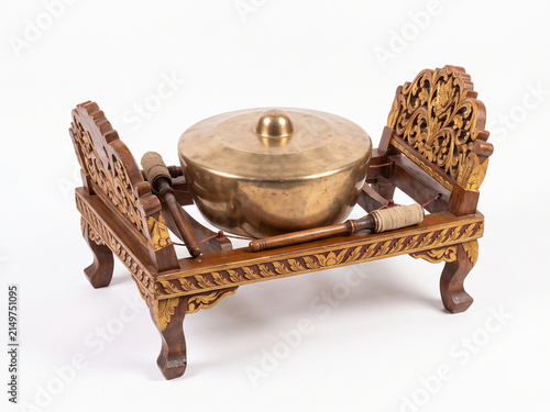 The Kenong, a traditional Javanese musical instrument.