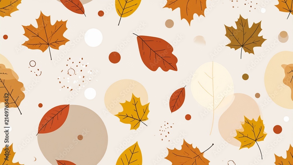 A versatile seasonal pattern ideal for fall-themed stationery, textile prints, and digital marketing backgrounds.