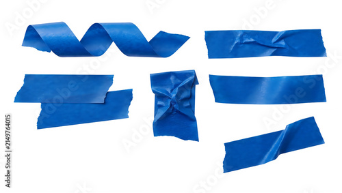 Blue puzzle pieces connecting together on a flat surface