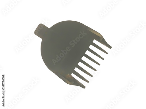 Canvas Print Black plastic connector prongs isolated on transparent background