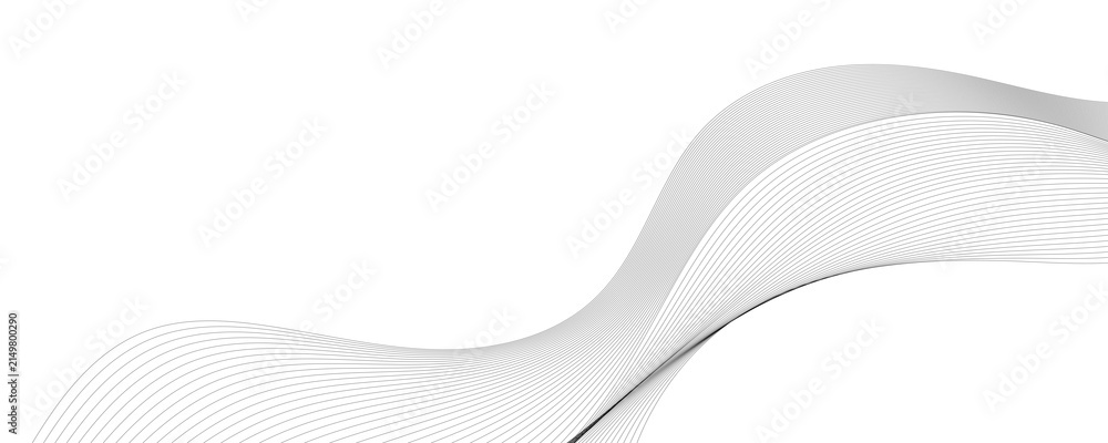 Fototapeta premium Abstract minimalist wave line background