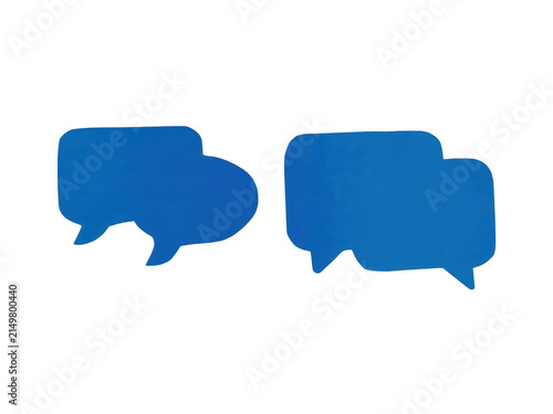 Two speech bubble icons isolated on transparent background