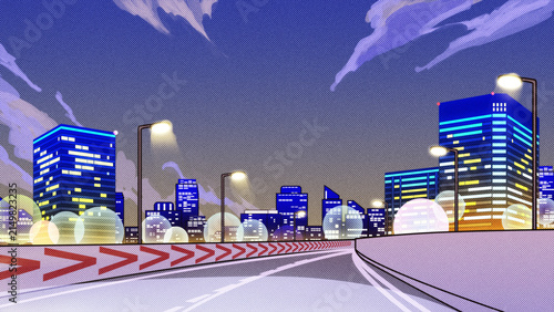 夕暮れのドライブ_シティポップ背景