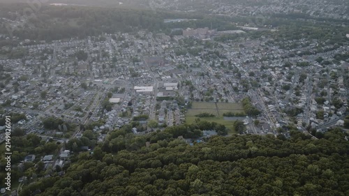 Aerial view of Allentown, Pennsylvania on a summer day