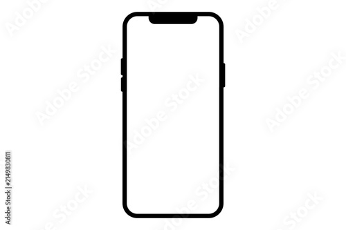 Smartphone Mockup with Transparent Screen and Transparent Background, Mobile Phone PNG Material for Compositing