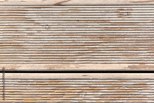 Obraz na plátně Raw Timber Plank with Grooved Wood Grain for Carpentry Material