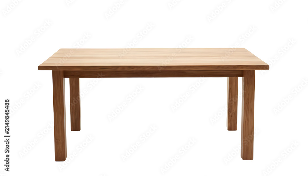 Fototapeta premium Simple wooden table, empty surface, suitable for product placement and interior design.