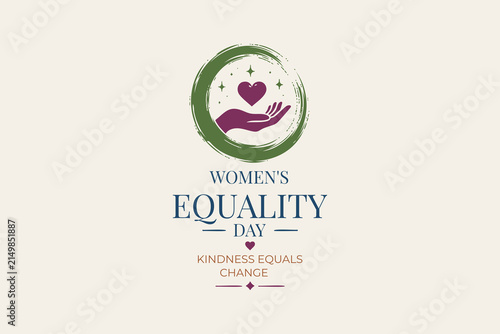 Women's Equality Day Globe Heart Feminist Empowerment Celebration Design