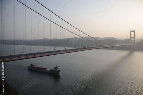Konstfotografi Wujiagang Bridge Over Yangtze River, China