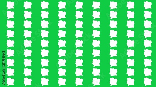 Cote d’lvoire map pattern scrolling perfect 15 second loop with green background
