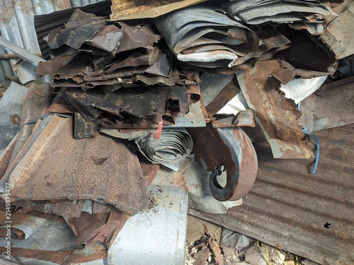 pile of sheet metal rubbish 