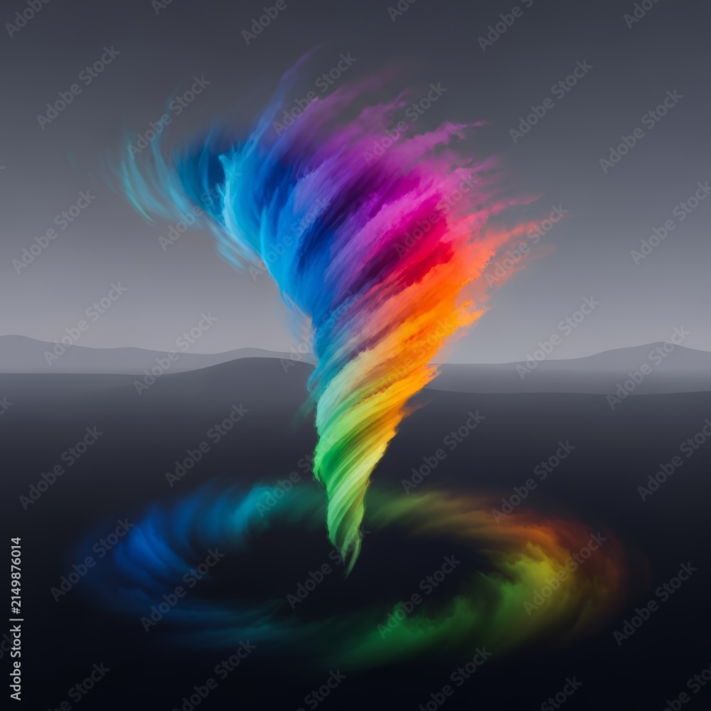 Obraz premium A mesmerizing swirling fog vortex spiraling through a dark landscape with smooth gray gradients and deep atmospheric layers of misty haze, nature, depth, ethereal