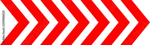 Red chevron arrow pattern pointing right direction geometric graphic element isolated on transparent background