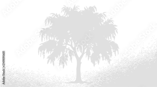 Minimalist Tree Silhouette with Textured Background