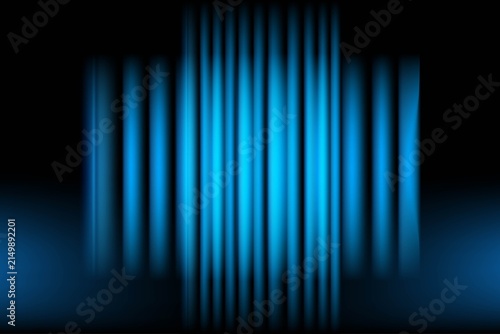 Abstract blue vertical light stripes pattern