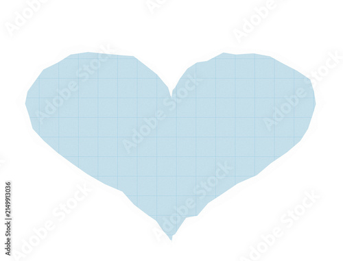 Light blue minimal heart shape icon with subtle lines