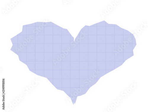 Simple heart shape outline in light purple color