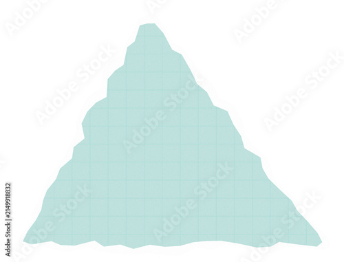 Simple geometric triangle shape with light green gradient fill