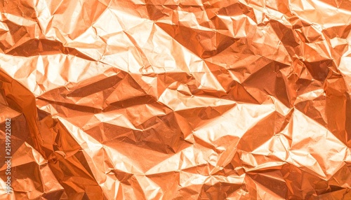 Crumpled Copper Foil Texture, Warm Orange
Metallic Surface, Luxury Premium Background
for Branding and Design, High Resolution