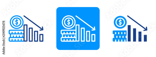 Canvastavla Depreciation Icon In Dual Tone Style