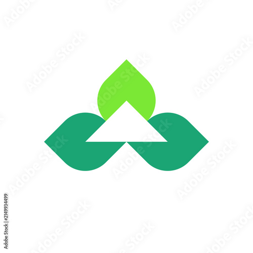 Leaf arrow modern minimalist logo design