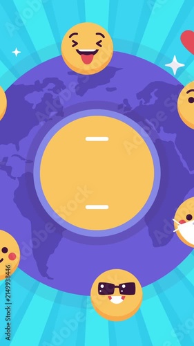 World Emoji Day Background Loop 