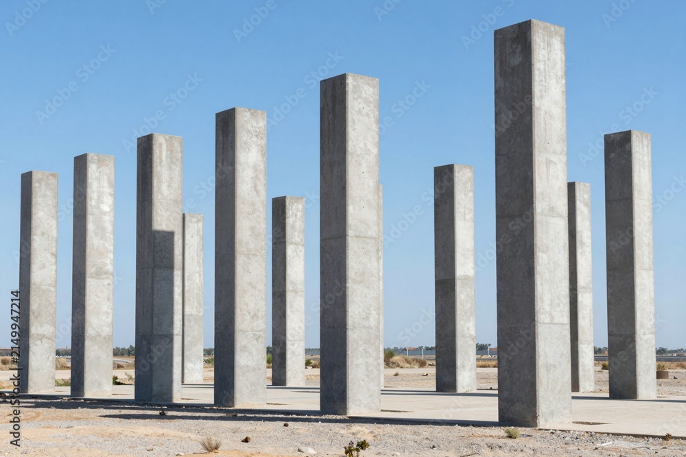 Fototapeta premium Concrete Columns - Endless Horizon