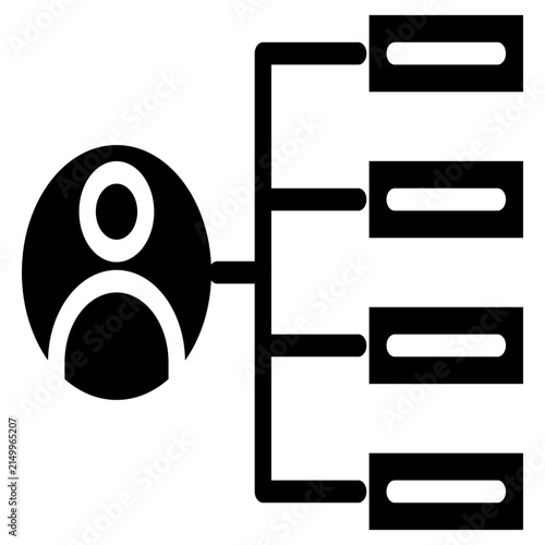 Personal task list and organization structure symbol