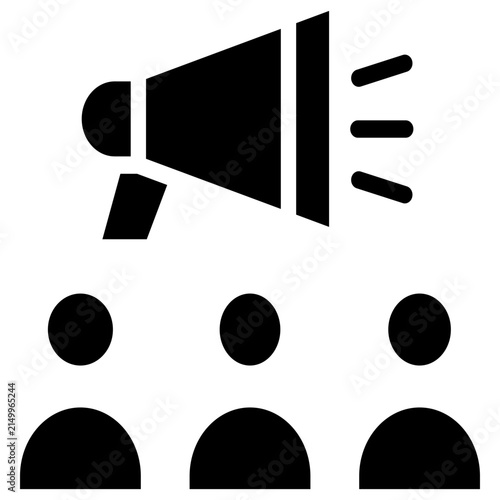 Loudspeaker broadcasting message to targeted audience