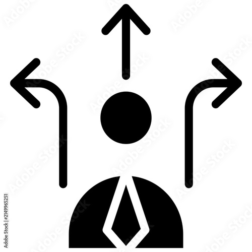 Business choices and strategic direction symbol