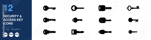 Security Access Key Icons Nameplate Abstract Visual Background with Clean Commercial Design Style Featuring Gradient, Texture