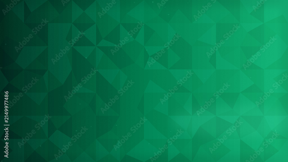 Obraz premium Emerald green geometric low poly background
