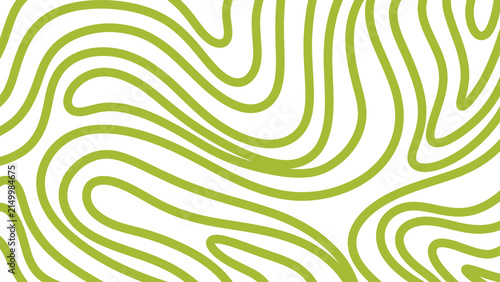 Thick lime green abstract wavy lines pattern on transparent background. PNG overlay for vibrant organic textures and modern aesthetics.
