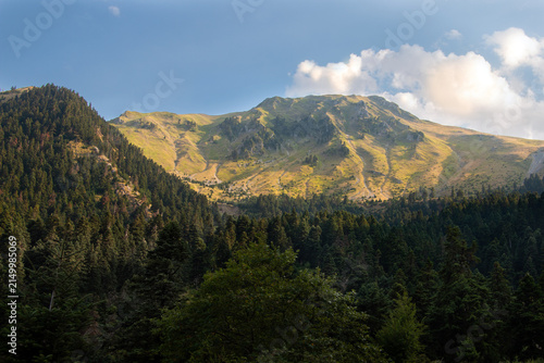Karavoula mountain peak near Ropoto in Southern Pindus Greece in summer.
