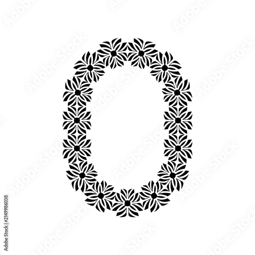 Pinwheel Flower Chain Rounded Rectangle Frame, Whirl Blossom Vector