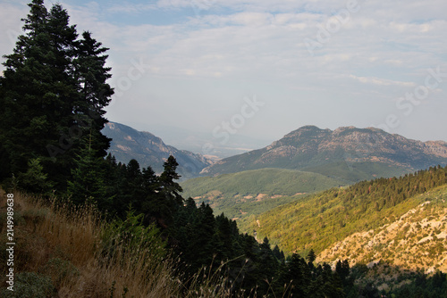 Mountain gorge between Koziakas and Itamos in Southern Pindus Greece.
