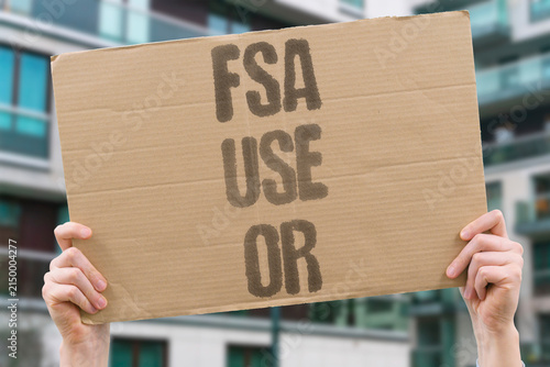 Foto "FSA use or" The flexible spending funds are lost if not spent in time