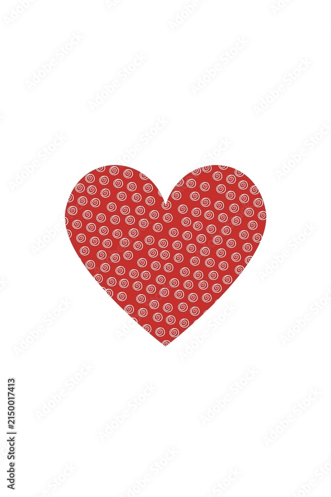 Fototapeta premium Creative Red Heart Collection with Modern Pattern and Line Designs