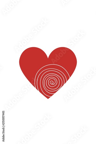 Creative Red Heart Collection with Modern Pattern and Line Designs