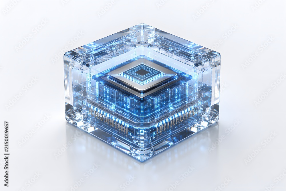 Fototapeta premium Advanced semiconductor processor for AI technology businesses and high performance computing innovation