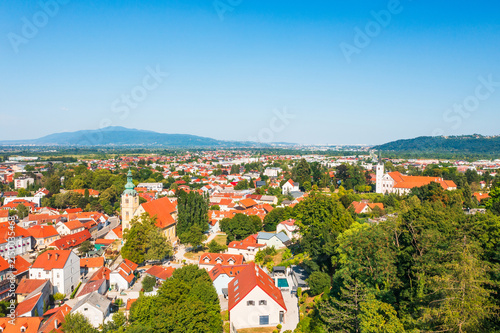 Panorama of center of city of Samobor, northern Croatia