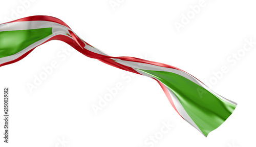 Burundi flag ribbon silk fabric on transparent background, 3d Rendering flag elegant patriotic banner motion. soft fabric wave overlay,