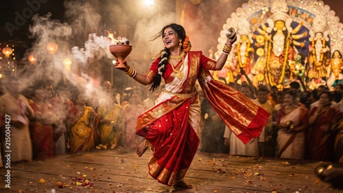 Dhunuchi Dance Performance – Energetic Durga Puja Celebration