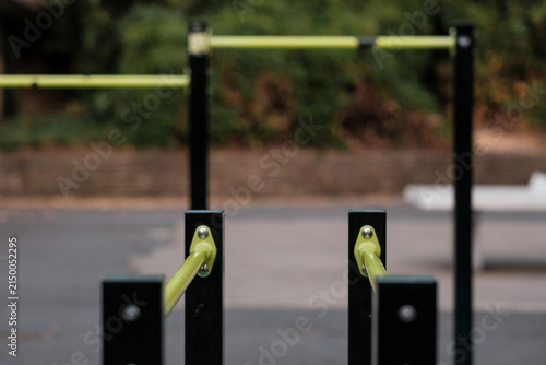 Quadro su tela Calisthenics park equipment with parallel bars for outdoor fitness