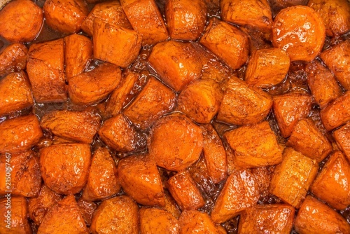Candied Yam Background. Soul Food Background. 