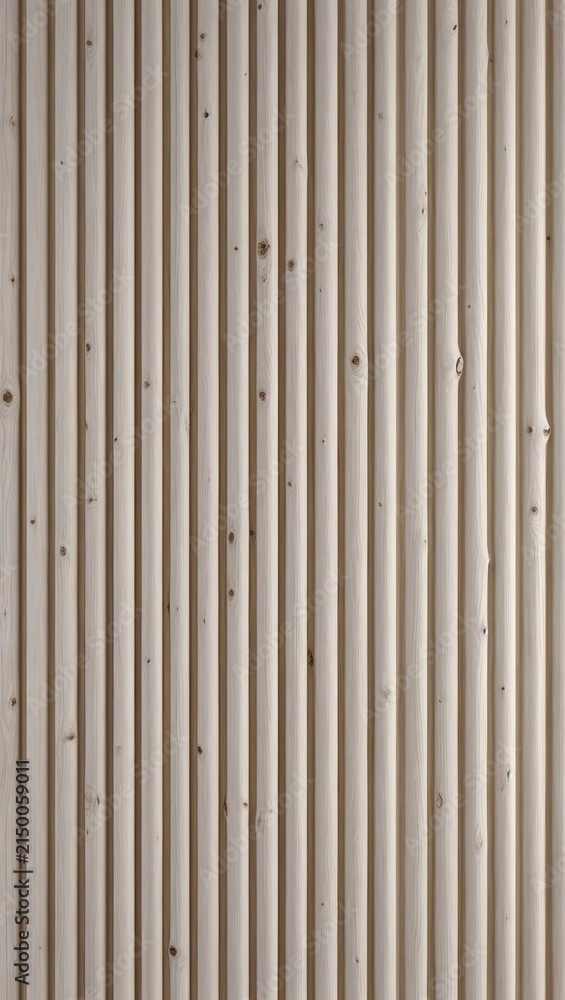 Fototapeta premium Seamless 8K Scandinavian Light Oak Fluted Wall Paneling Texture