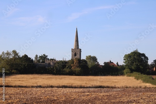 Early morning view of All Saints Church, Weston, Nottinghamshire, seen from the north.