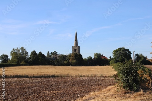 Early morning view of All Saints Church, Weston, Nottinghamshire, seen from the north.
